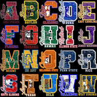 Load image into Gallery viewer, 129 College Sports NCAA Teams Letter Initials Designs Bundle PNG
