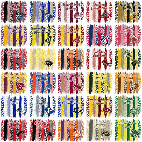 129 NCAA College Sports Brush Strokes Tumbler Wrap Bundle JPG