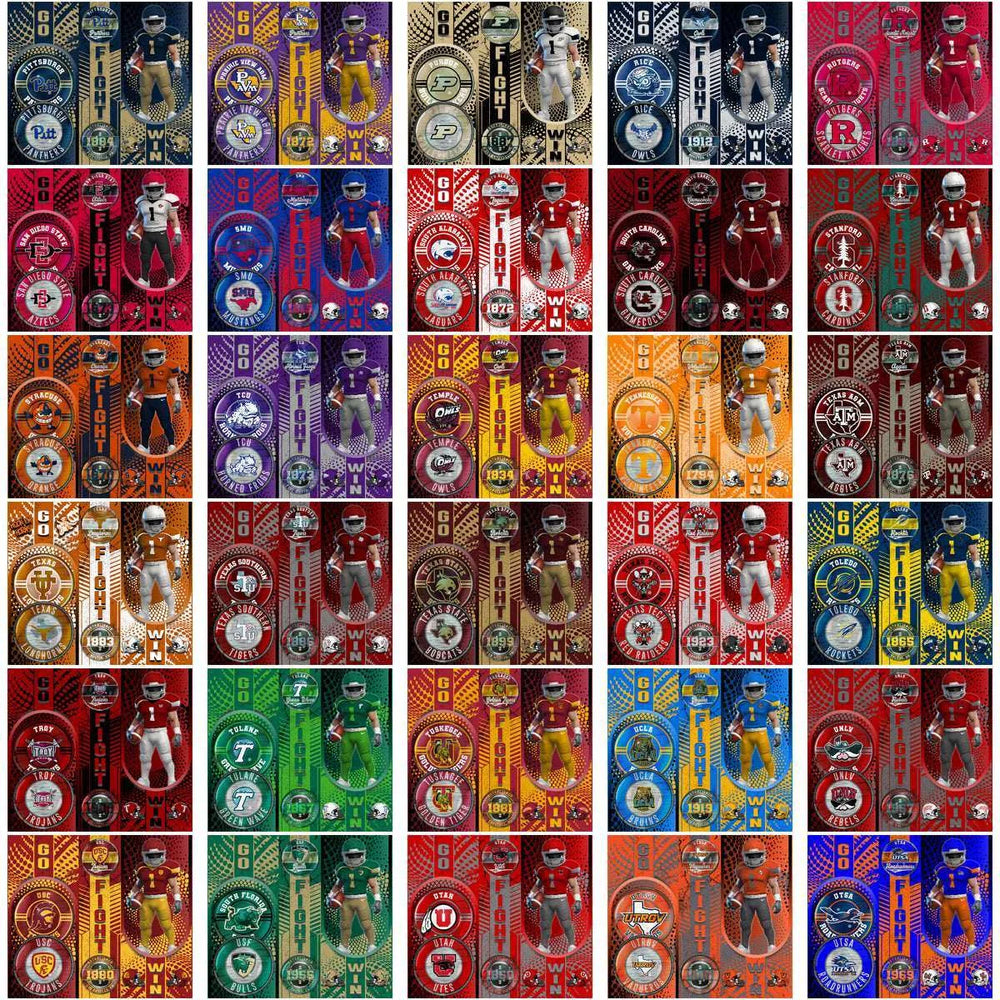129 NCAA College Sports Go Fight Win Player Figurine Tumbler Wrap Bundle JPG