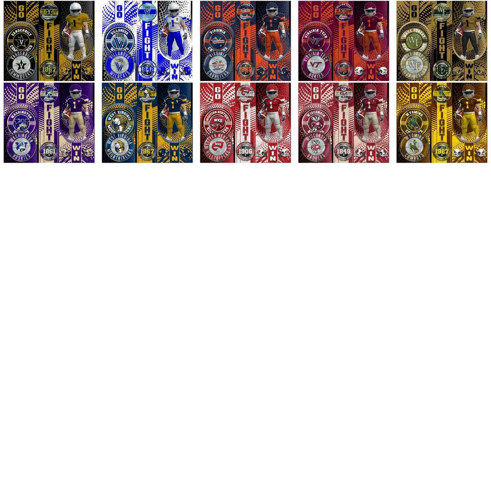 129 NCAA College Sports Go Fight Win Player Figurine Tumbler Wrap Bundle JPG