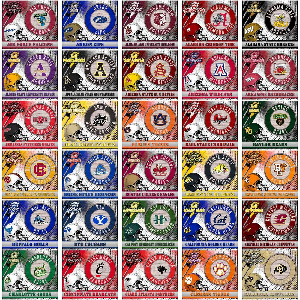 129 NCAA College Sports Go Team Wrap Helmet Tumbler Wrap Bundle JPG