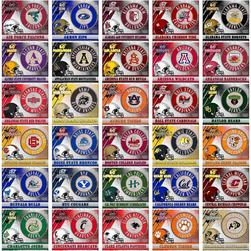 129 NCAA College Sports Go Team Wrap Helmet Tumbler Wrap Bundle JPG