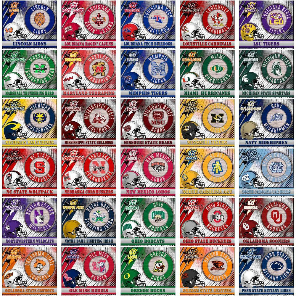129 NCAA College Sports Go Team Wrap Helmet Tumbler Wrap Bundle JPG