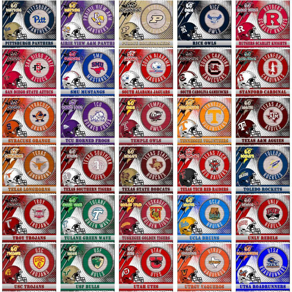 129 NCAA College Sports Go Team Wrap Helmet Tumbler Wrap Bundle JPG