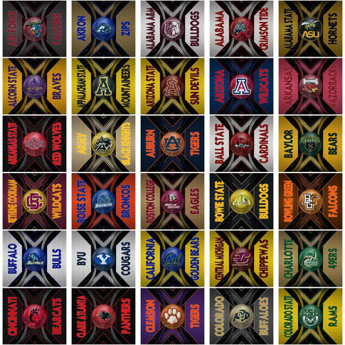 129 NCAA College Sports Metal Grating Tumbler Wrap Bundle JPG