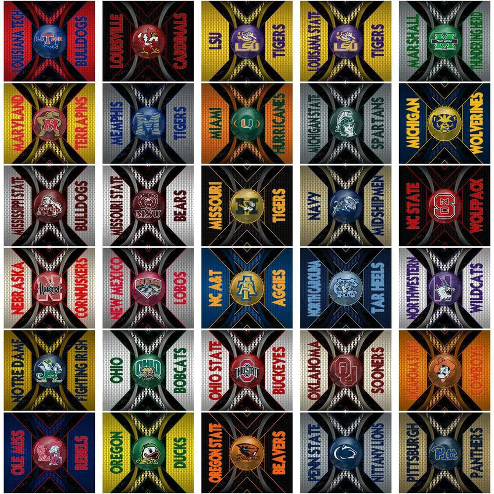 129 NCAA College Sports Metal Grating Tumbler Wrap Bundle JPG
