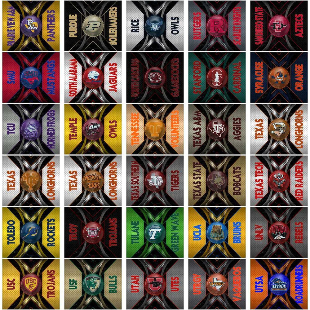 129 NCAA College Sports Metal Grating Tumbler Wrap Bundle JPG