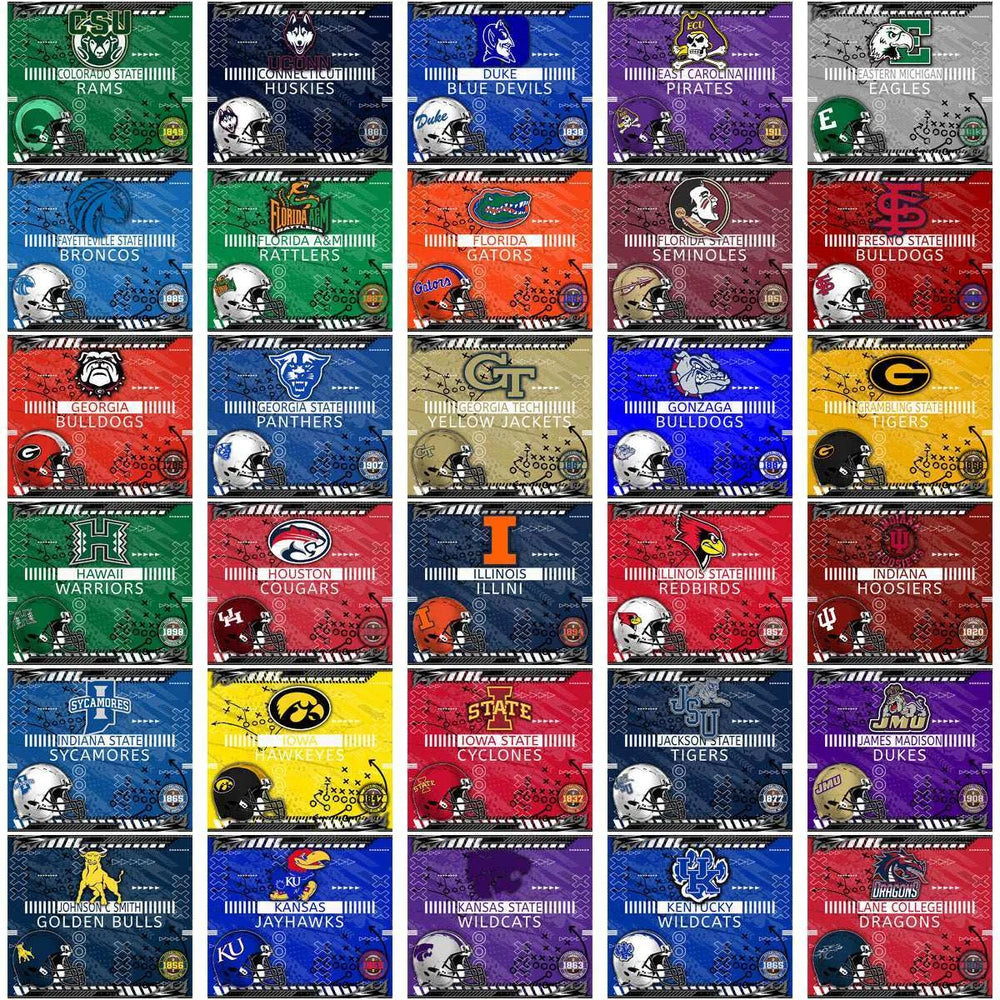 129 NCAA College Sports Xs & Os Tumbler Wrap Bundle JPG