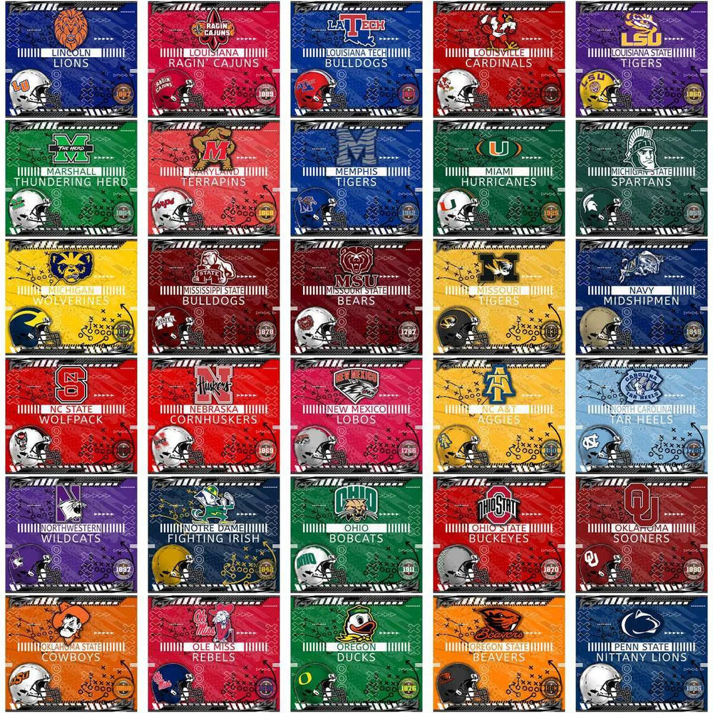 129 NCAA College Sports Xs & Os Tumbler Wrap Bundle JPG