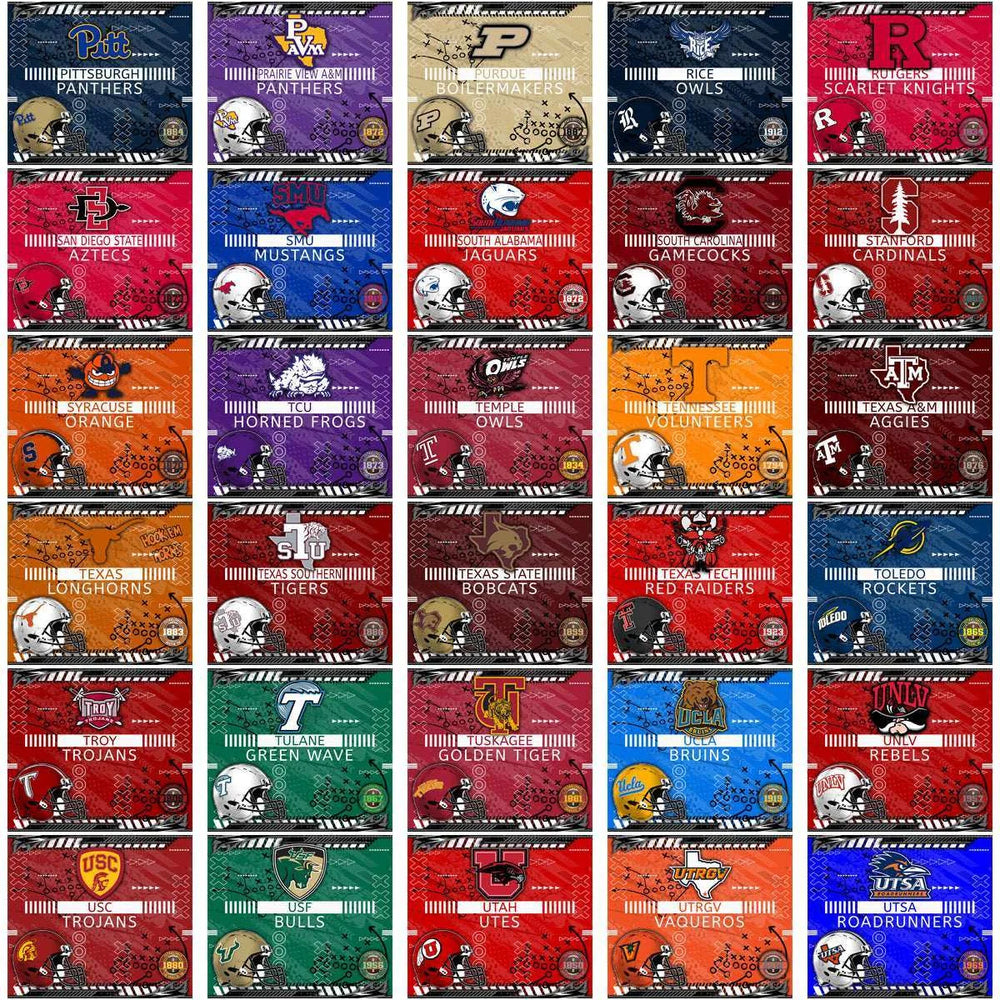 129 NCAA College Sports Xs & Os Tumbler Wrap Bundle JPG