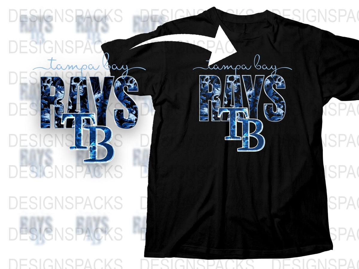 Tampa Bay Rays T-Shirt, Black Cotton Tee, Sports Fan Apparel, Unisex Adult Clothing