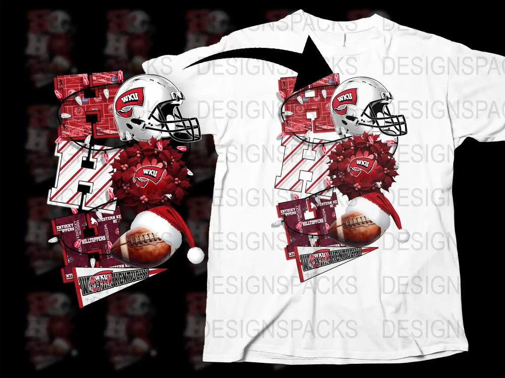Unique Sports Football Helmet Graphic T-Shirt, Bold Red and White Design, Casual Wear