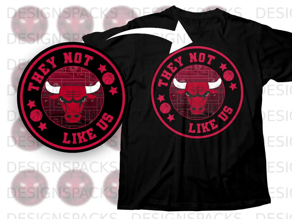 They Not Like Us Bull Logo Design T-Shirt