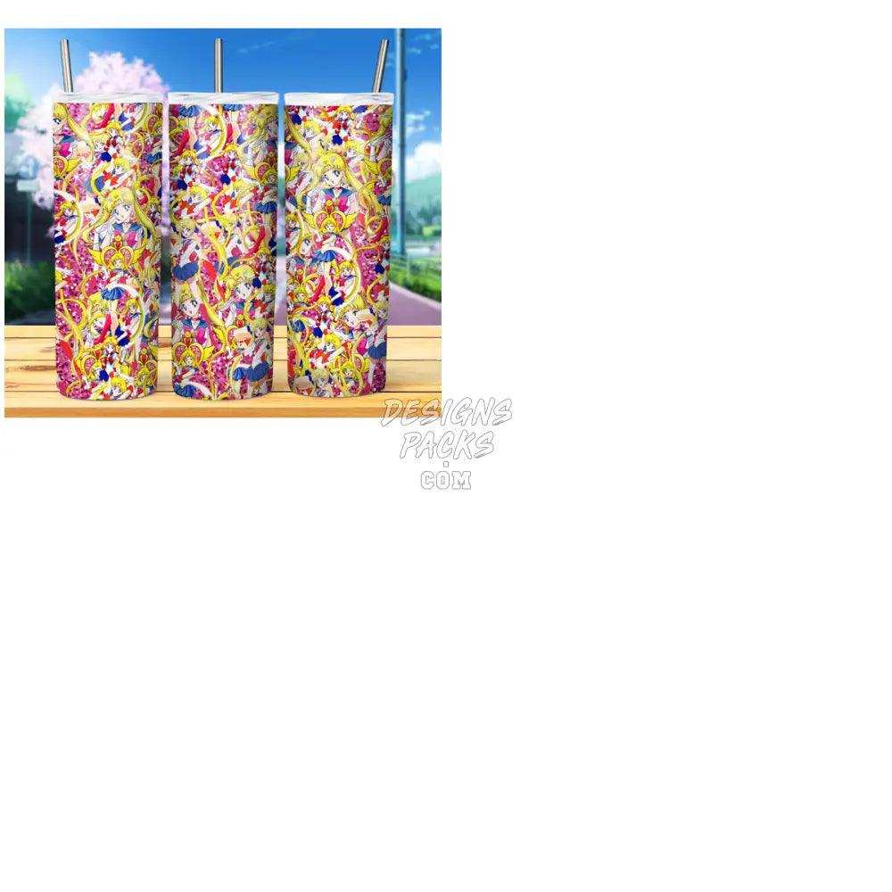 13 Anime Seamless Pattern Tumbler Wrap Bundle Jpg