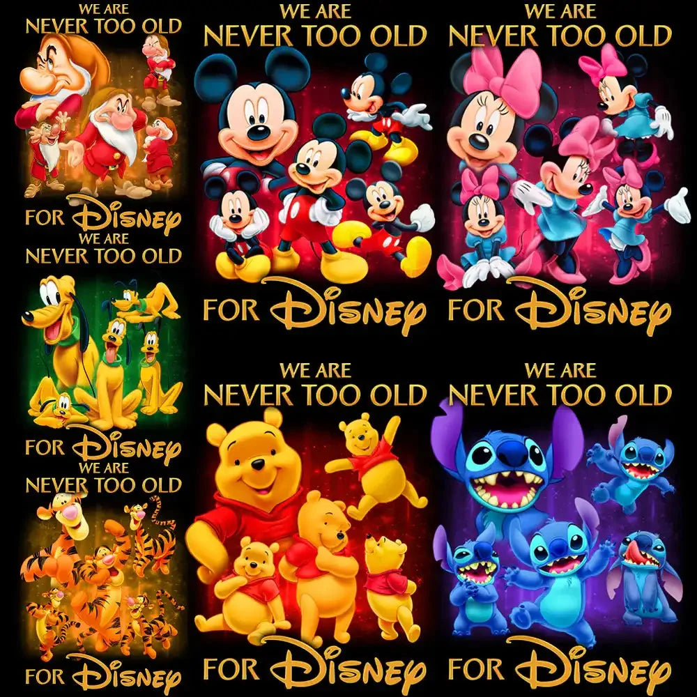 13 Cartoon Never Too Old Designs Bundle PNG