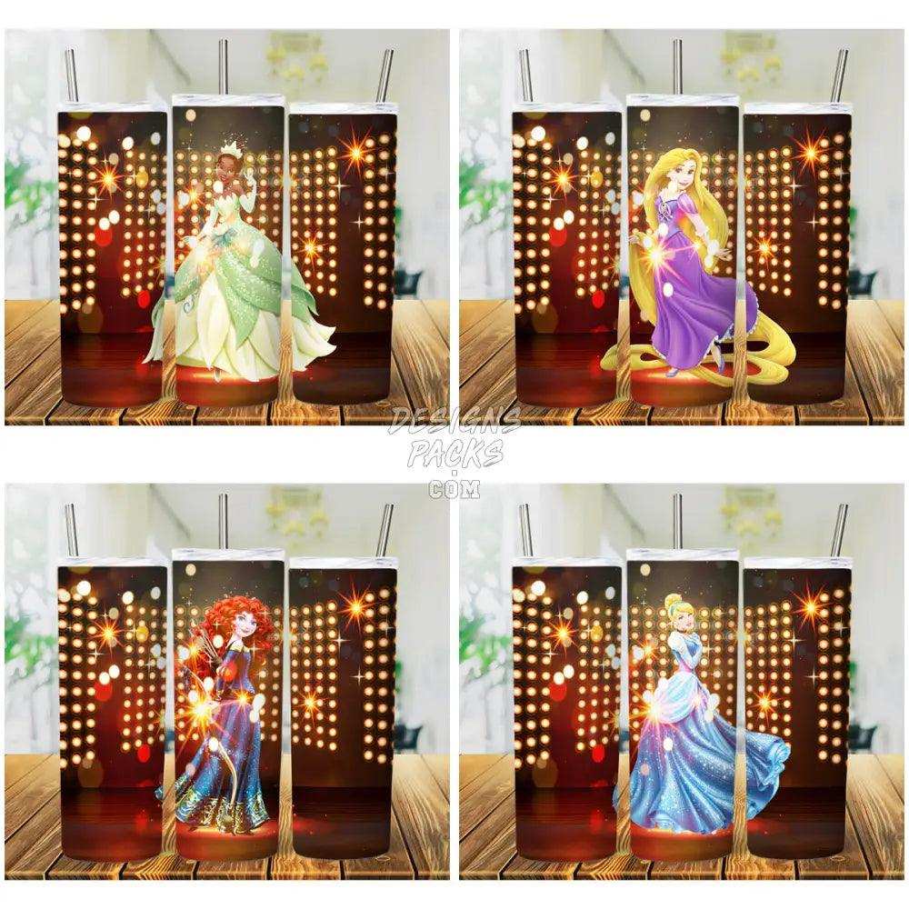 13 Cartoon Princess Model Tumbler Wrap Bundle Jpg