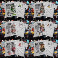 Load image into Gallery viewer, 13 Music Stars Latino Street Wear Dual Sides Designs Bundle Png + Psd
