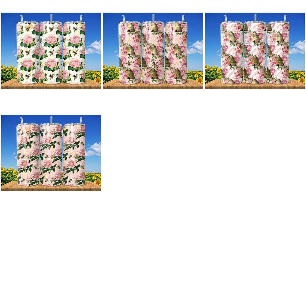 13 Sunflowers Tumbler Wrap Designs Bundle JPG