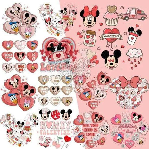 13 Valentine's Day Cartoon Designs Bundle PNG