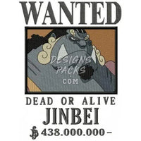 Load image into Gallery viewer, 13 Wanted Anime One Piece Bounty Embroidery Designs Bundle Multi Sizes
