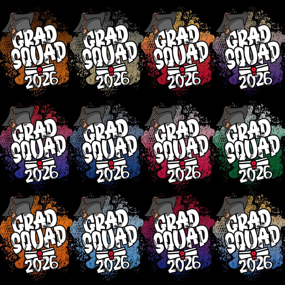 130 Class Of 2026 Graduation Squad Designs Bundle PNG