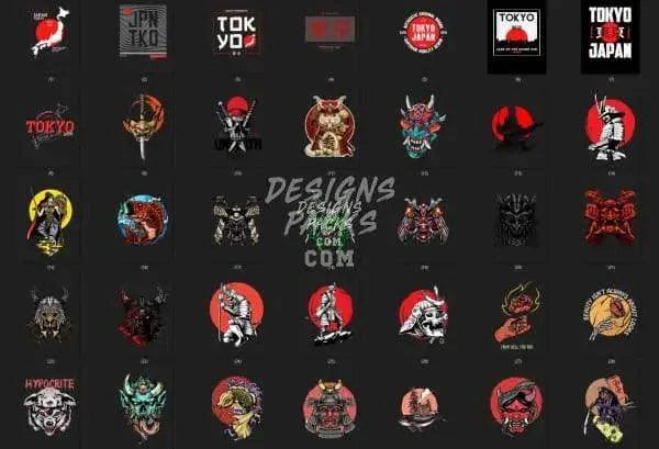 130 Japan Designs Bundle PNG