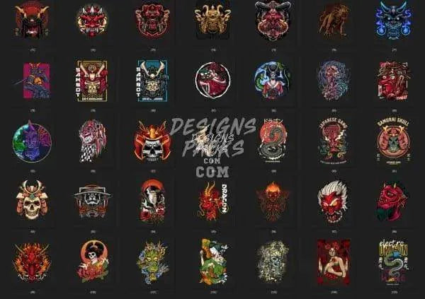 130 Japan Designs Bundle PNG