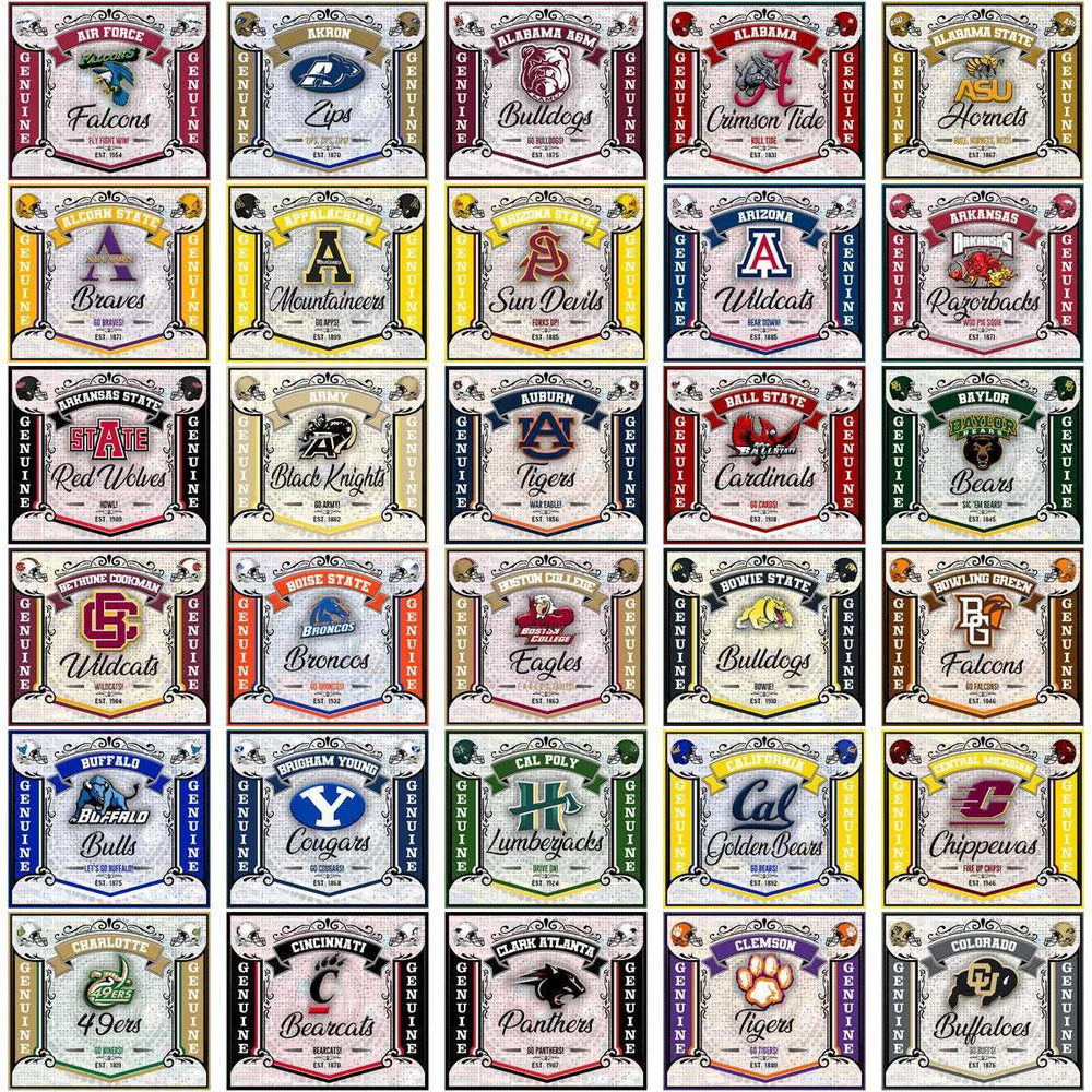 130 NCAA College Sports Bud Wrap Helmet Tumbler Wrap Bundle JPG