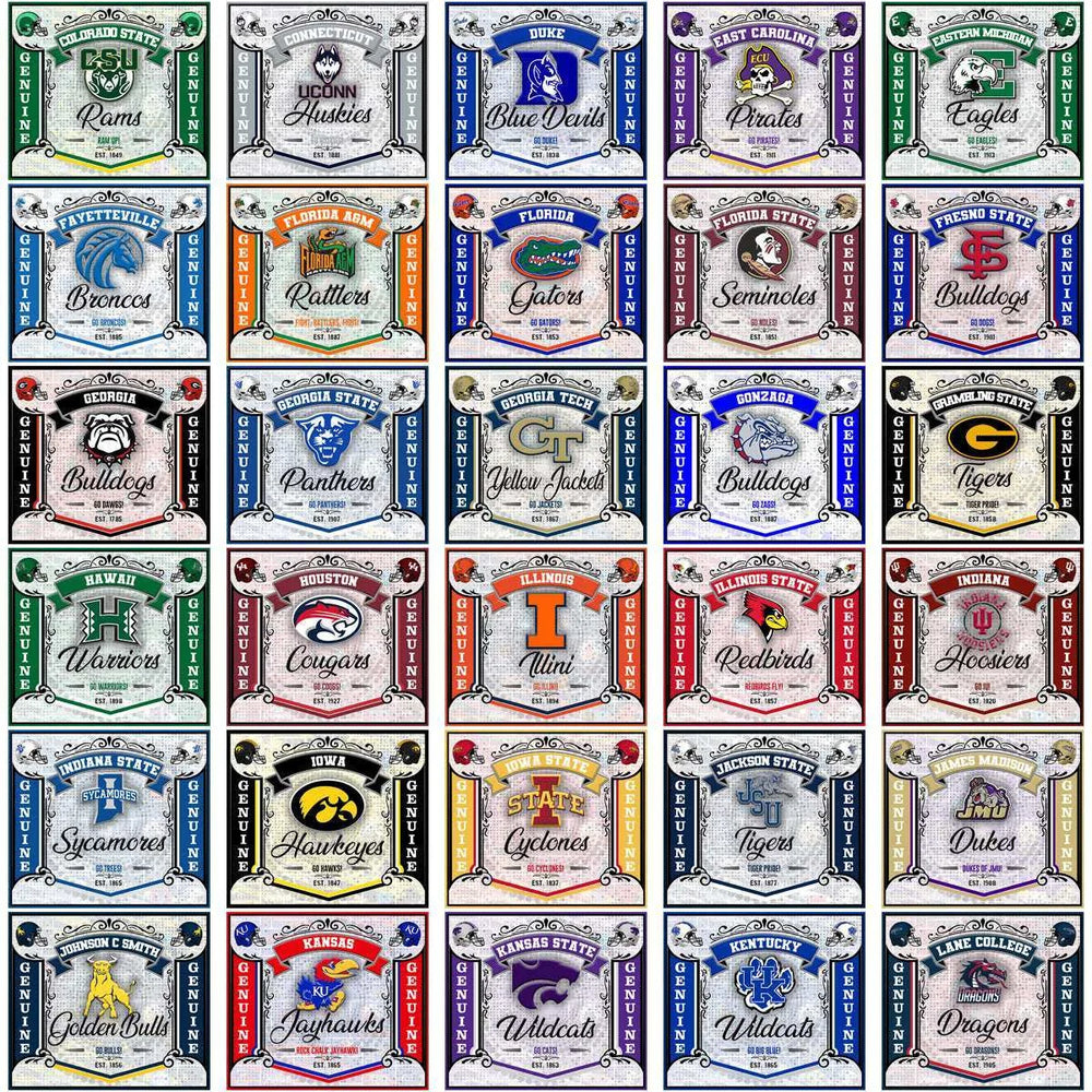 130 NCAA College Sports Bud Wrap Helmet Tumbler Wrap Bundle JPG