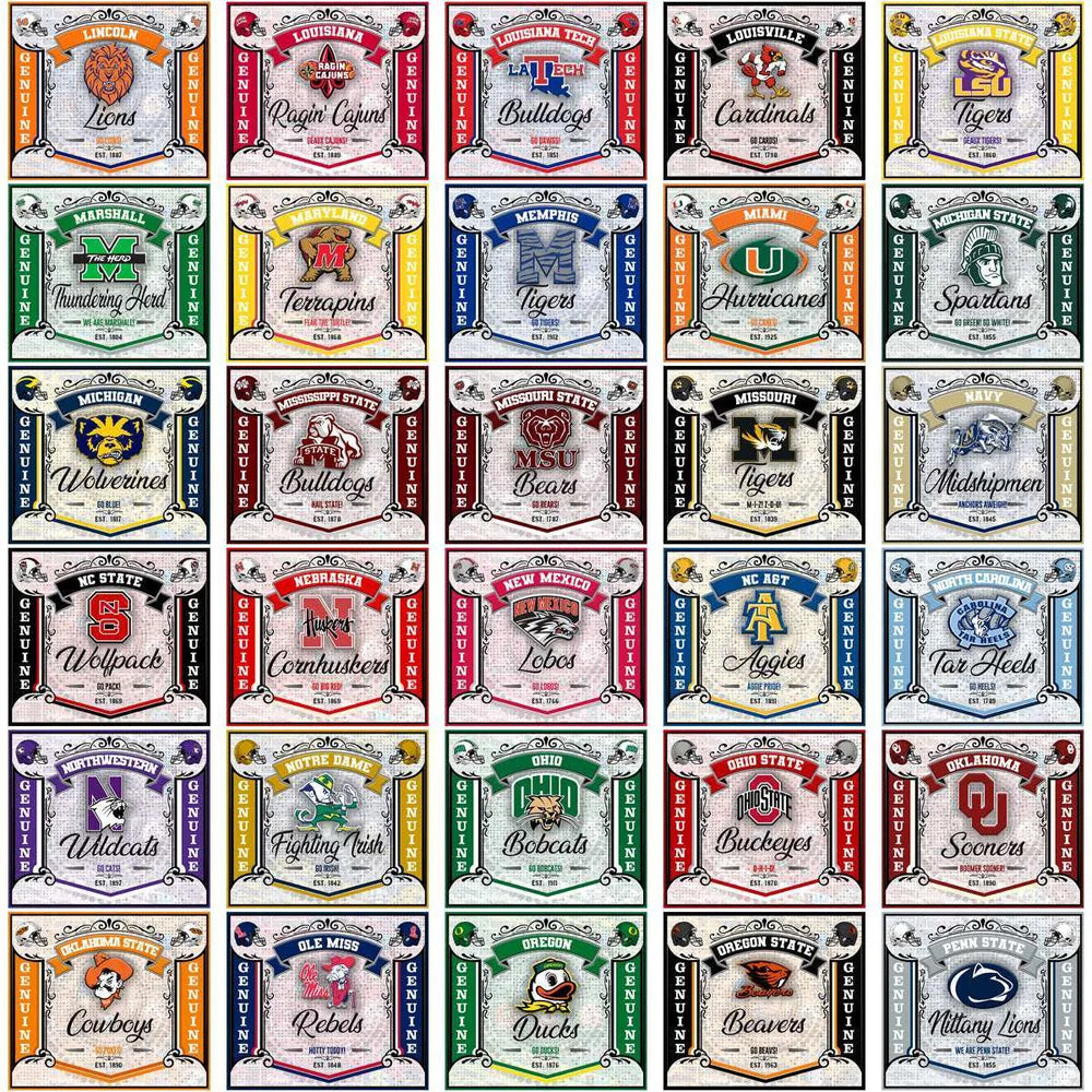 130 NCAA College Sports Bud Wrap Helmet Tumbler Wrap Bundle JPG
