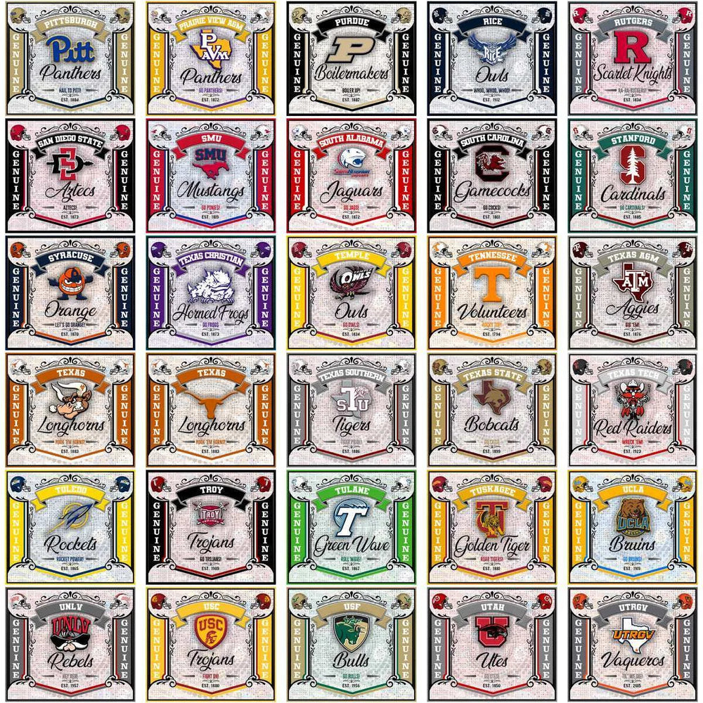 130 NCAA College Sports Bud Wrap Helmet Tumbler Wrap Bundle JPG