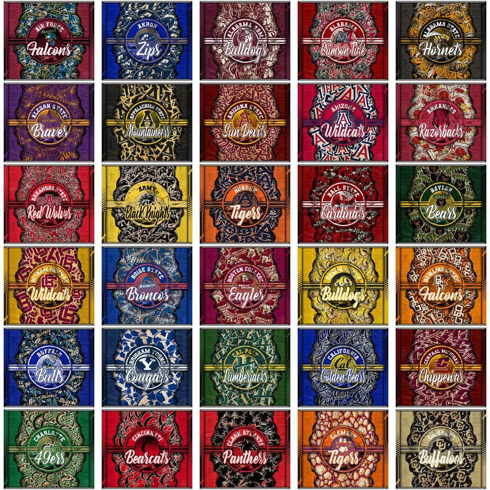 130 NCAA College Sports Ripped Tumbler Wrap Bundle JPG