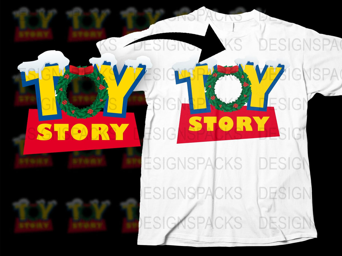 Toy Story Themed T-Shirt, Colorful Logo Design, Kids and Adult Sizes Available