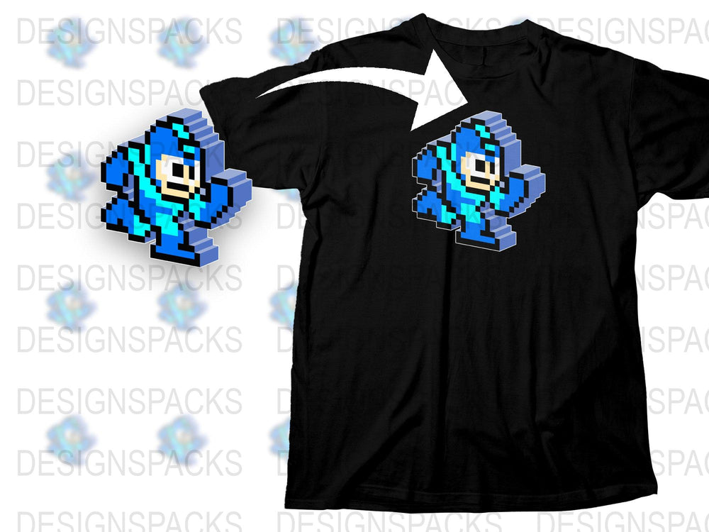 Retro Pixel Art Character T-Shirt, Vintage Video Game Style Graphic Tee, Cool Geek Fashion, Unique 8-Bit Design Shirt