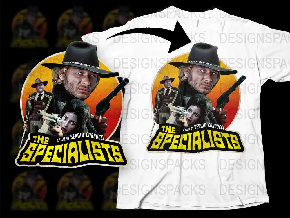 Vintage Western Movie T-Shirt, The Specialists Sergio Corbucci Film Graphic Tee, Retro Cowboy Shirt Collector's Item