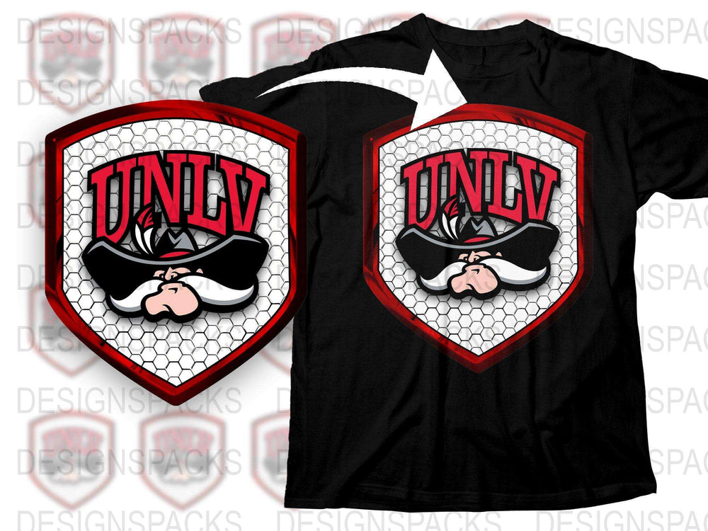 UNLV Logo Black T-Shirt, College Mascot Graphic Tee, University Fan Apparel, Sports Team Shirt, Casual Wear, Trendy Design, Gift Idea