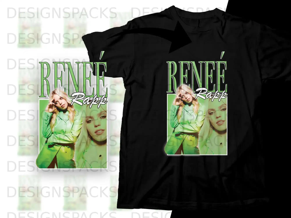 Reneé Rapp graphic t-shirt with artist photo and name.