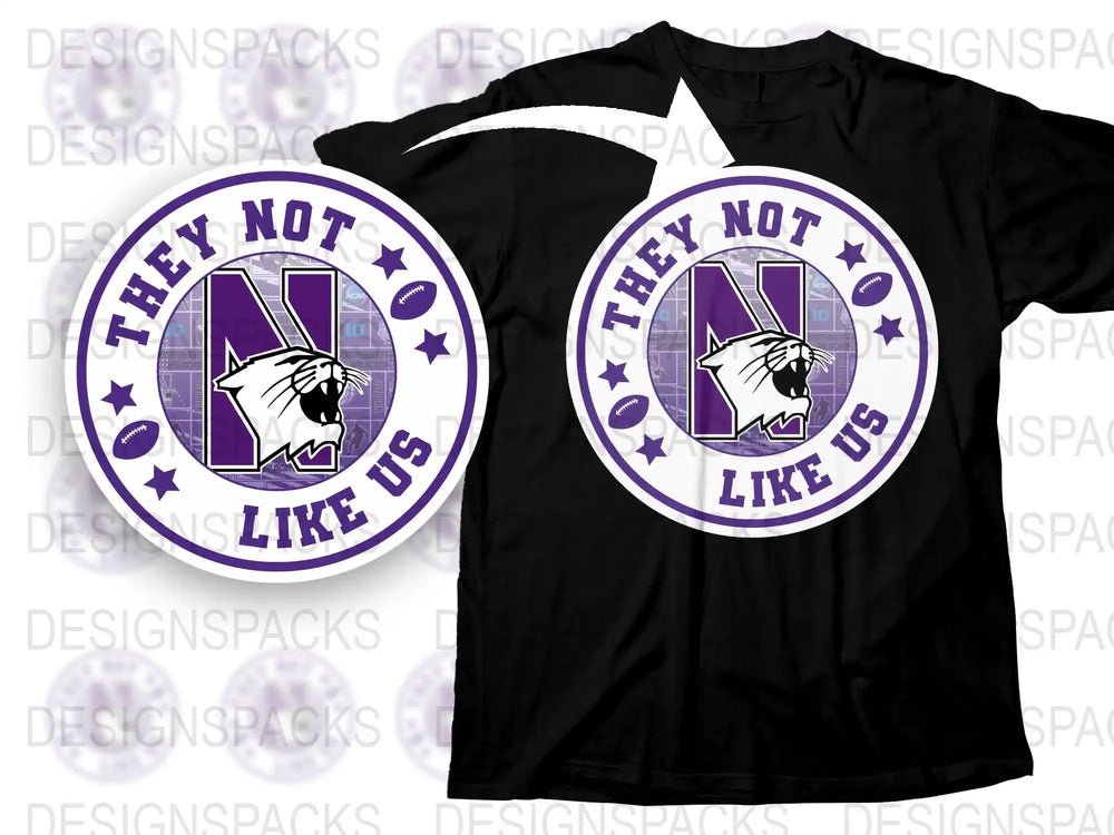 Vintage Purple Panther T-Shirt, 'They Not Like Us' Graphic Tee, Sport Themed Casual Shirt