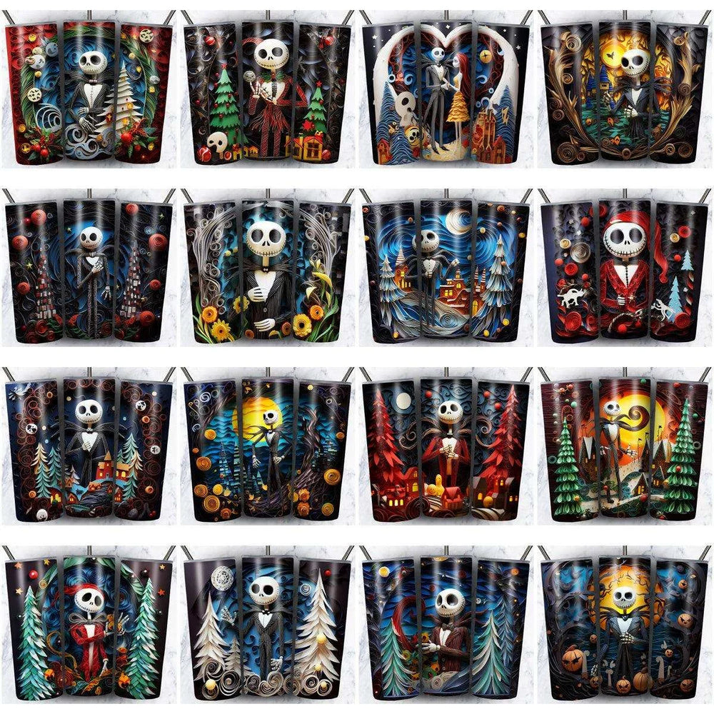 133 Nightmare Before Christmas Tumbler Wrap Designs Bundle JPG