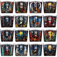 Load image into Gallery viewer, 133 Nightmare Before Christmas Tumbler Wrap Designs Bundle JPG
