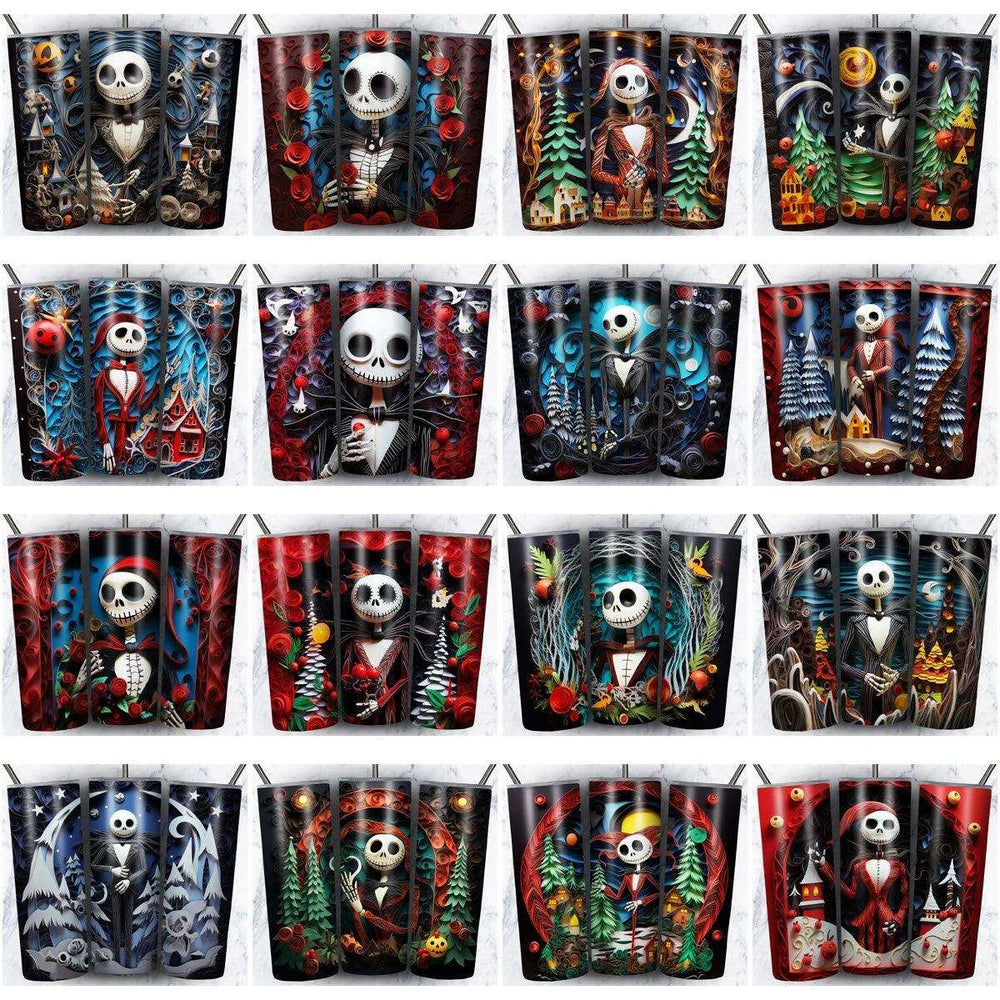 133 Nightmare Before Christmas Tumbler Wrap Designs Bundle JPG