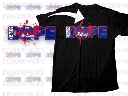 SMU Mustangs T-Shirt, Collegiate Apparel, Red Blue Team Logo, Graphic Tee for Fans, Unisex Fit, Sports Merchandise