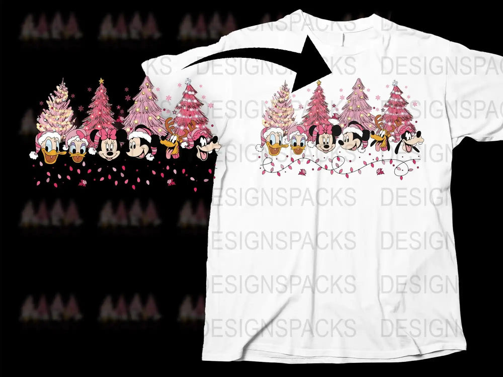 Disney Christmas T-Shirt, Mickey and Friends Holiday Celebration, Family Matching Tees, Festive Winter Apparel