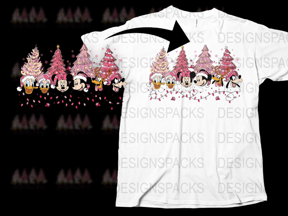 Disney Christmas T-Shirt, Mickey and Friends Holiday Celebration, Family Matching Tees, Festive Winter Apparel