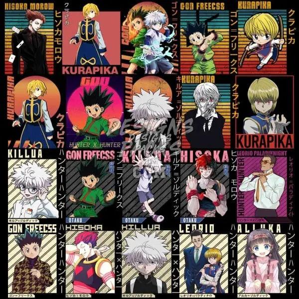 137 Hunter x Anime Designs Bundle PNG designspacks