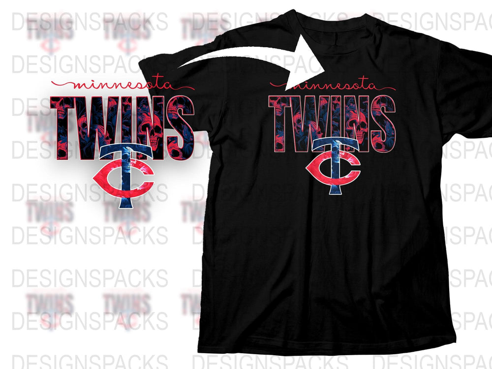 Minnesota Twins Inspired T-Shirt, Black and Red Graphic Tee, Unisex Sports Apparel, Casual Fan Wear