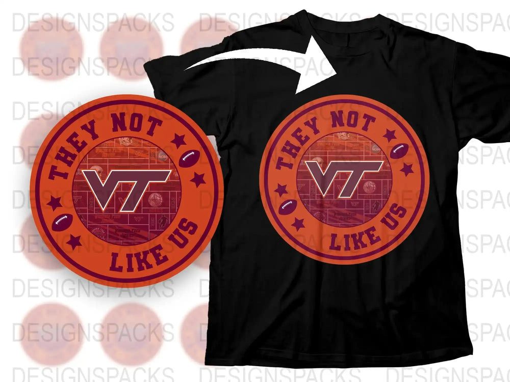 They Not Like Us VT Logo T-Shirt, Streetwear Graphic Tee, Urban Fashion, Unisex Black Cotton Shirt, Bold Red Design