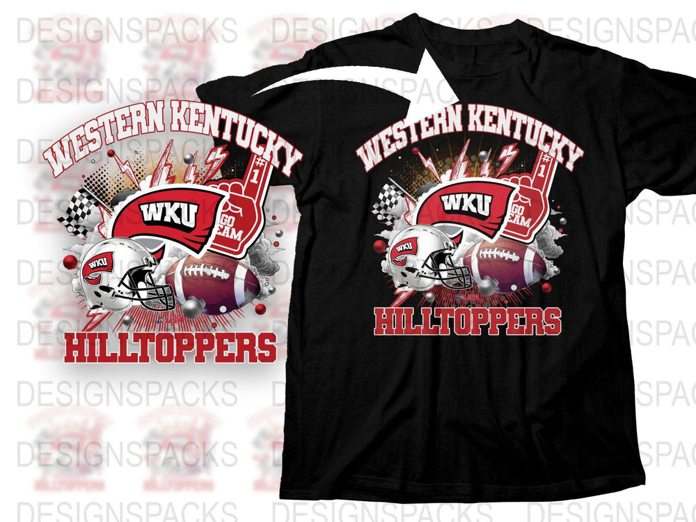 Western Kentucky Hilltoppers T-Shirt, WKU Football Graphic Tee, College Sports Apparel, Fan Gear