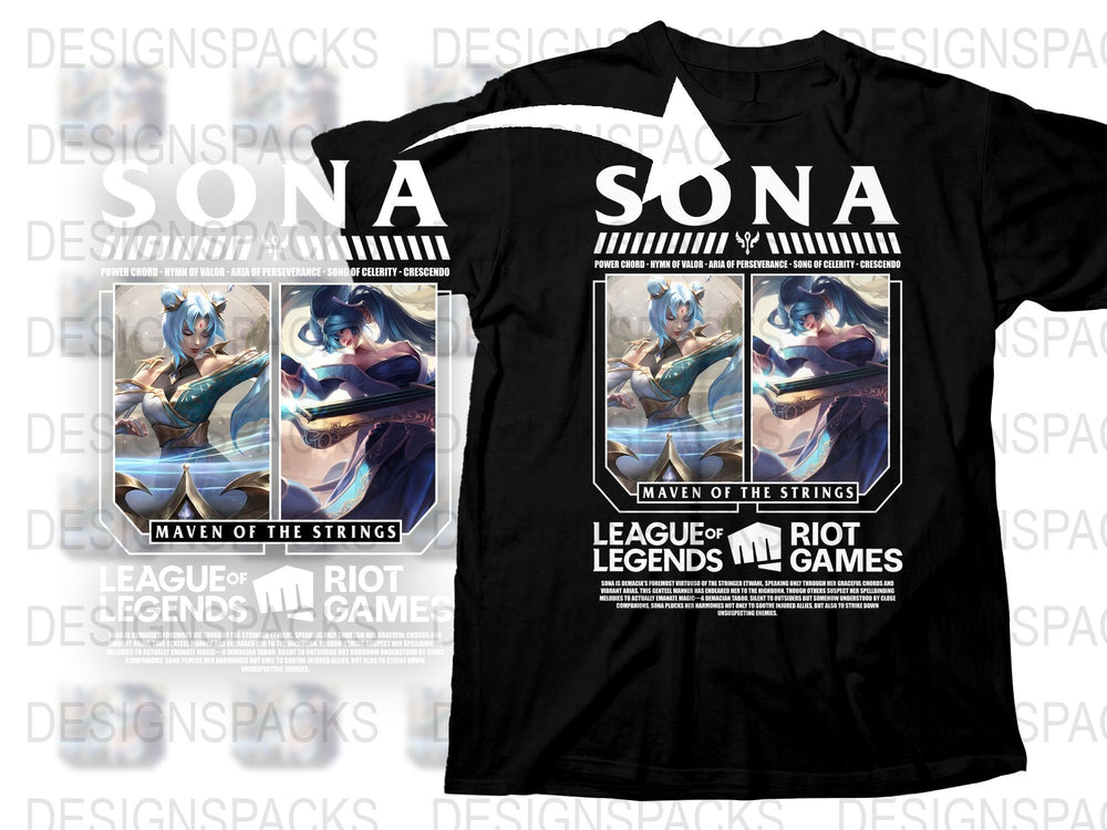 League of Legends Sona T-Shirt, Maven of the Strings Graphic Tee, Gamer Apparel, Riot Games Merchandise