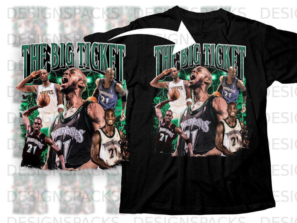 The Big Ticket Timberwolves Basketball Legends Shirt